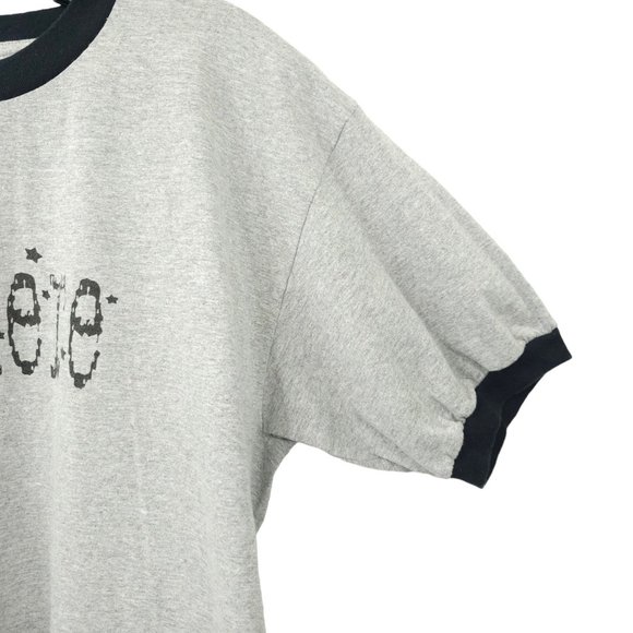 Anvil Valhere Ringer Tee T Shirt Mens XL Crew Neck Gray Black Trim Rock Band - Picture 12 of 16